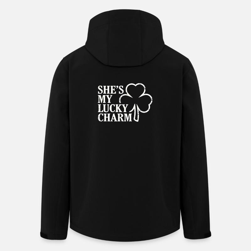C’est mon trèfle porte-bonheur - Veste softshell homme en polyester recyclé Stanley/Stella - noir