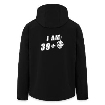 Ich bin 39 plus 1, Mittelfinger 40. Geburtstag - Recycelte Männer Softshell-Jacke von Stanley/Stella - Schwarz - Hinten - AI Model Male 185 light (185cm)