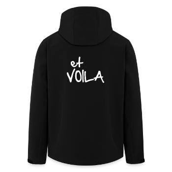 ET VOILA - Recycelte Männer Softshell-Jacke von Stanley/Stella - Schwarz - Hinten - AI Model Male 185 light (185cm)