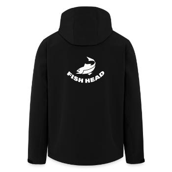 fish head - Men’s Recycled Softshell Jacket by Stanley/Stella - black - Back - AI Model Male 185 light (185cm)