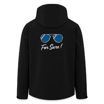 Sicher - Recycelte Männer Softshell-Jacke von Stanley/Stella - Schwarz - Hinten - AI Model Male 185 light (185cm)