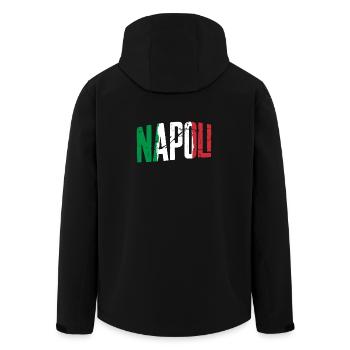 Napoli Italy Naples - Men’s Recycled Softshell Jacket by Stanley/Stella - black - Back - AI Model Male 185 light (185cm)
