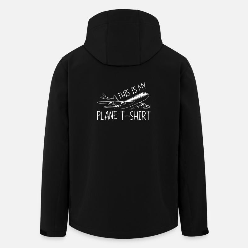 Airplane Flight Pilot Airplane Airline - Men’s Recycled Softshell Jacket by Stanley/Stella - black