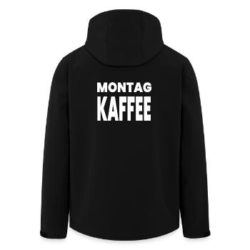 Kaffee - Recycelte Männer Softshell-Jacke von Stanley/Stella - Schwarz - Hinten - AI Model Male 185 light (185cm)