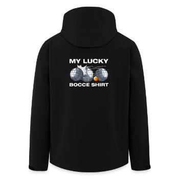 Mon joueur chanceux de bocce pétane boule - Veste softshell homme en polyester recyclé Stanley/Stella - noir - Dos - AI Model Male 185 light (185cm)