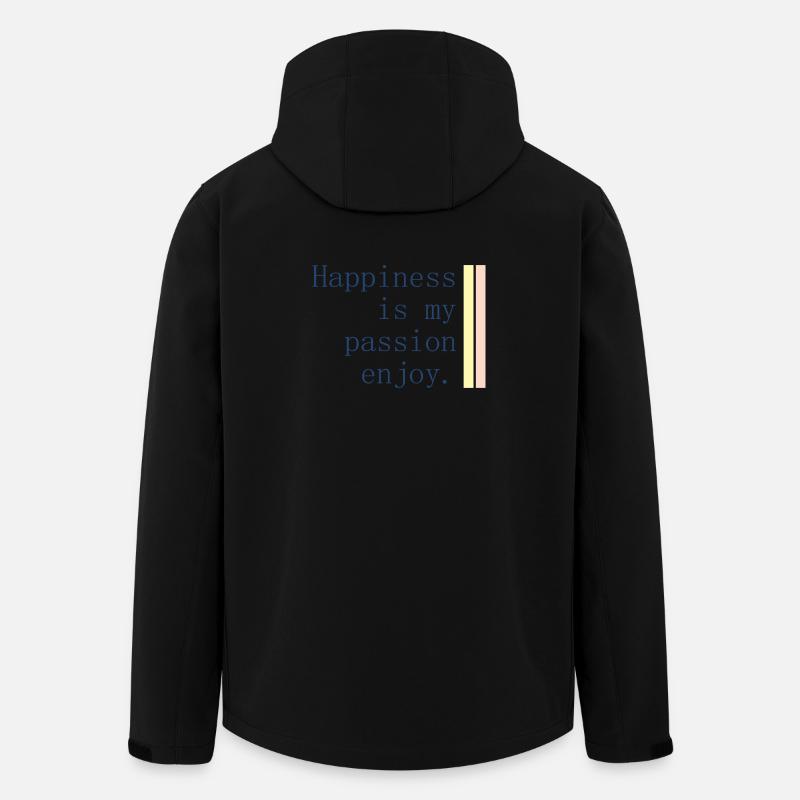 Happiness ist meine Leidenschaft - Recycelte Männer Softshell-Jacke von Stanley/Stella - Schwarz