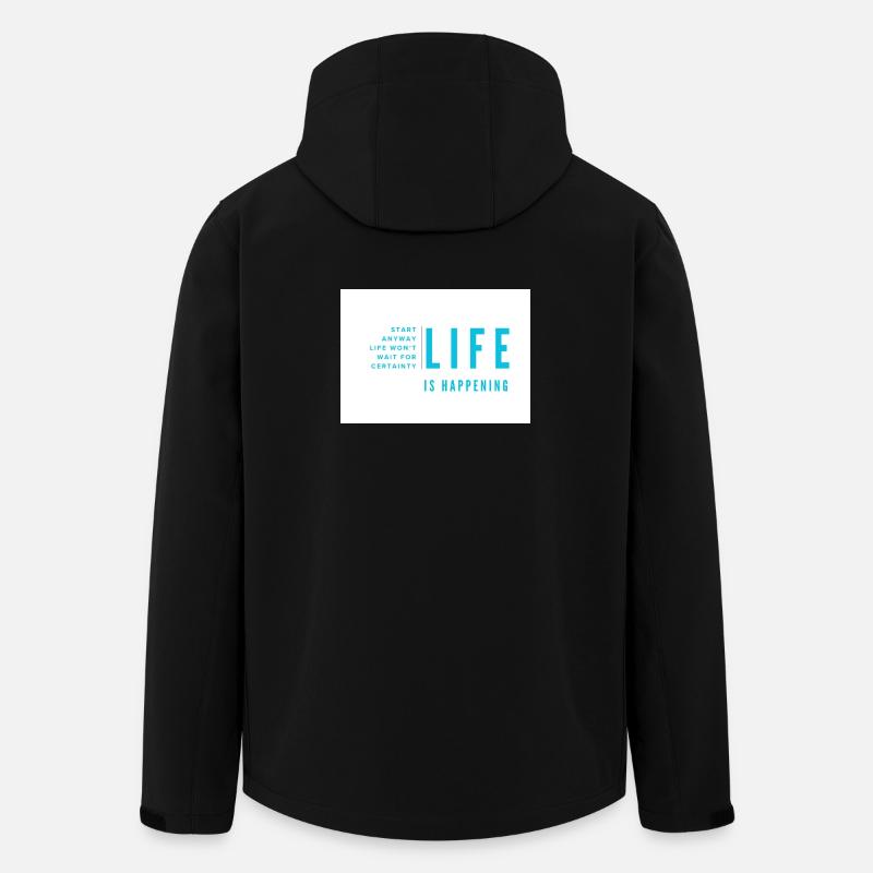 Life Is Happening - Men’s Recycled Softshell Jacket by Stanley/Stella - black