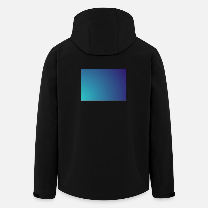 Gradient cyan-violet en cercle - Veste softshell homme en polyester recyclé Stanley/Stella - noir