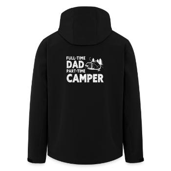 Full-Time Dad Part-Time Camper – Dad Gift - Men’s Recycled Softshell Jacket by Stanley/Stella - black - Back - AI Model Male 185 light (185cm)