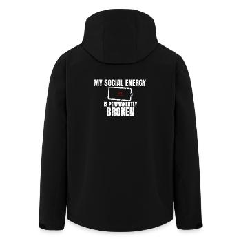 Mon énergie sociale est définitivement brisée Introverti - Veste softshell homme en polyester recyclé Stanley/Stella - noir - Dos - AI Model Male 185 light (185cm)