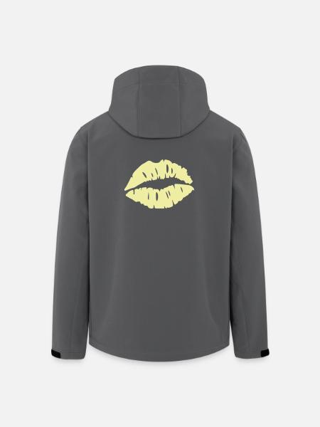 Kussmund Pastell PopArt - Recycelte Männer Softshell-Jacke von Stanley/Stella - Schwarz