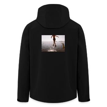 I wish I could touch the sky - Men’s Recycled Softshell Jacket by Stanley/Stella - black - Back - AI Model Male 185 light (185cm)