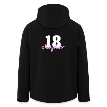Chapter 18 - 18th Birthday Poster & Design - Men’s Recycled Softshell Jacket by Stanley/Stella - black - Back - AI Model Male 185 light (185cm)