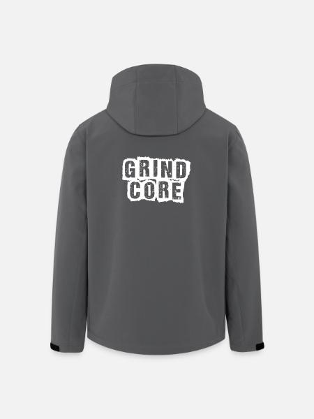 Grindcore Distressed Text - Recycelte Männer Softshell-Jacke von Stanley/Stella - Schwarz