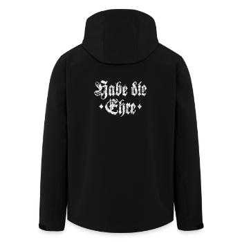 Habe die Ehre - Recycelte Männer Softshell-Jacke von Stanley/Stella - Schwarz - Hinten - AI Model Male 185 light (185cm)