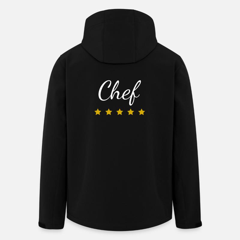 Chef Hôtel 5 étoiles - Veste softshell homme en polyester recyclé Stanley/Stella - noir