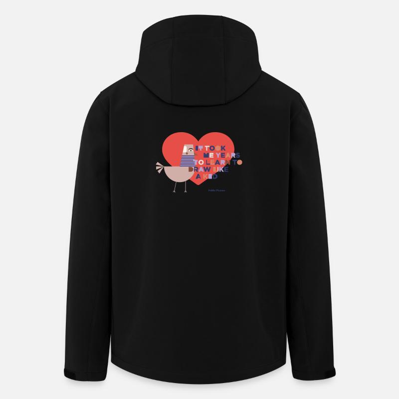 Herzvogel Lernkunst Zitat - Recycelte Männer Softshell-Jacke von Stanley/Stella - Schwarz