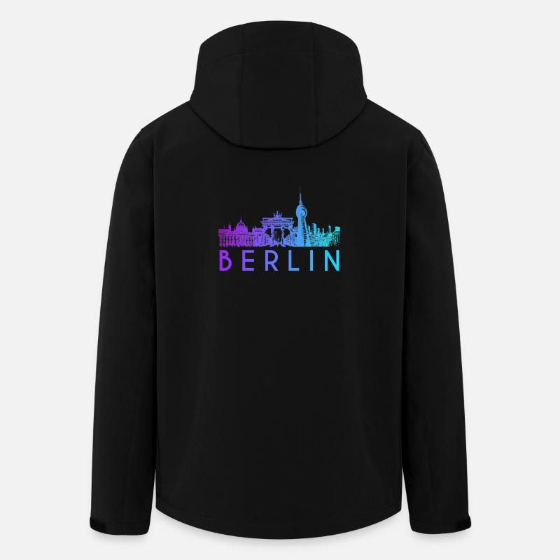Horizon de Berlin - Veste softshell homme en polyester recyclé Stanley/Stella - noir