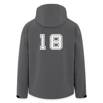 18th birthday of legal age - Men’s Recycled Softshell Jacket by Stanley/Stella - anthracite - Back - AI Model Male 185 light (185cm)
