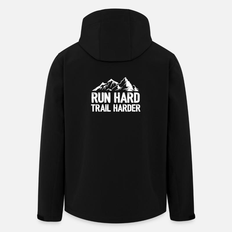Run Hard. Trail Harder. - Men’s Recycled Softshell Jacket by Stanley/Stella - black