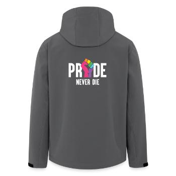 Pride Month LGBT - Pride Never Die - Recycelte Männer Softshell-Jacke von Stanley/Stella - Schwarz - Hinten - AI Model Male 185 light (185cm)