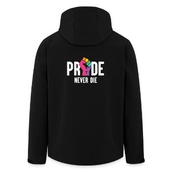 Pride Month LGBT - Pride Never Die - Recycelte Männer Softshell-Jacke von Stanley/Stella - Schwarz - Hinten - AI Model Male 185 light (185cm)