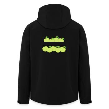 Äpfelfahne mit grünem Apfel - Recycelte Männer Softshell-Jacke von Stanley/Stella - Schwarz - Hinten - AI Model Male 185 light (185cm)