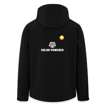Solar Powered Sonne Solar Solarpanel Strom - Recycelte Männer Softshell-Jacke von Stanley/Stella - Schwarz - Hinten - AI Model Male 185 light (185cm)