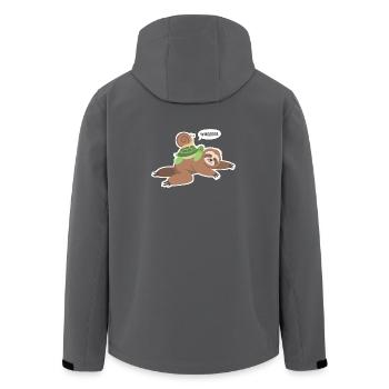 Faultier Schildkröte Schnecke - Recycelte Männer Softshell-Jacke von Stanley/Stella - Anthrazit - Hinten - AI Model Male 185 light (185cm)