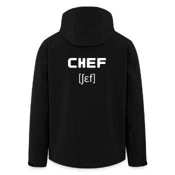 Chef - Chef - Chef - Chef - Chef amateur - Veste softshell homme en polyester recyclé Stanley/Stella - noir - Dos - AI Model Male 185 light (185cm)
