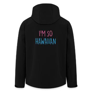 JE SUIS TELLEMENT HAWAÏEN - Veste softshell homme en polyester recyclé Stanley/Stella - noir - Dos - AI Model Male 185 light (185cm)
