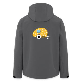 Caravan Egg Points Caravan Dots Camper Camping - Veste softshell homme en polyester recyclé Stanley/Stella - noir - Dos - AI Model Male 185 light (185cm)