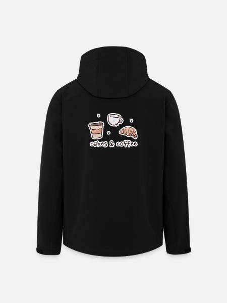 Bakery and Coffee Shop Illustration - Men’s Recycled Softshell Jacket by Stanley/Stella - black