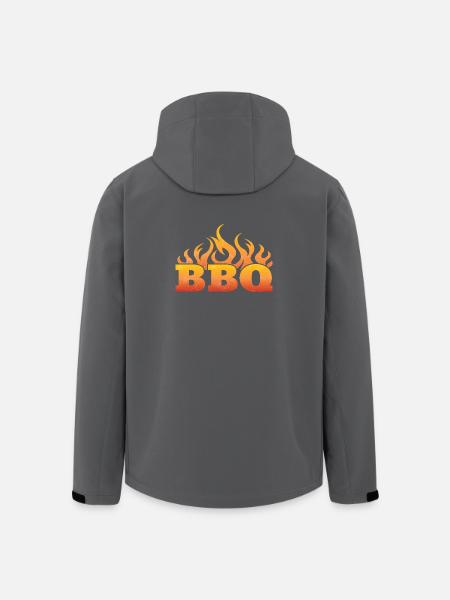 Grillparty Flammendes BBQ Design - Recycelte Männer Softshell-Jacke von Stanley/Stella - Schwarz