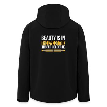 Beauty Beer Holder - Recycelte Männer Softshell-Jacke von Stanley/Stella - Schwarz - Hinten - AI Model Male 185 light (185cm)
