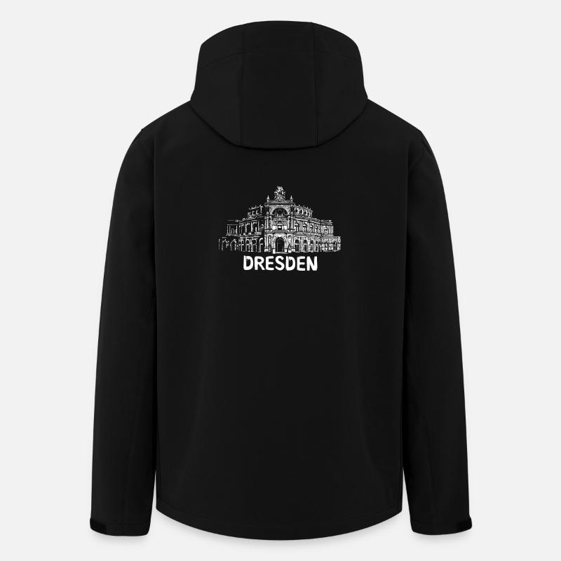 Dresde Semperoper Illustration - Veste softshell homme en polyester recyclé Stanley/Stella - noir