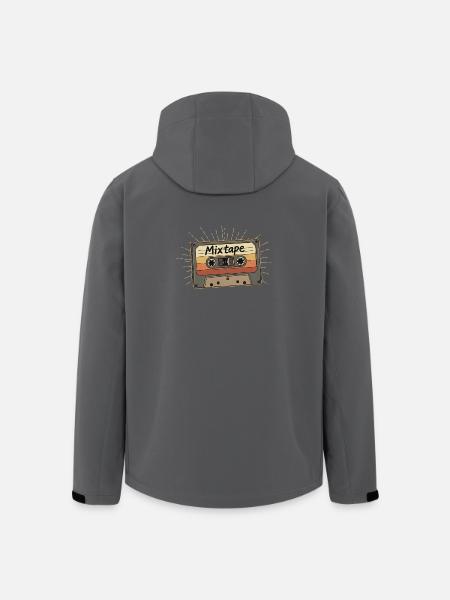 Retro Mixtape Kassette - Recycelte Männer Softshell-Jacke von Stanley/Stella - Schwarz