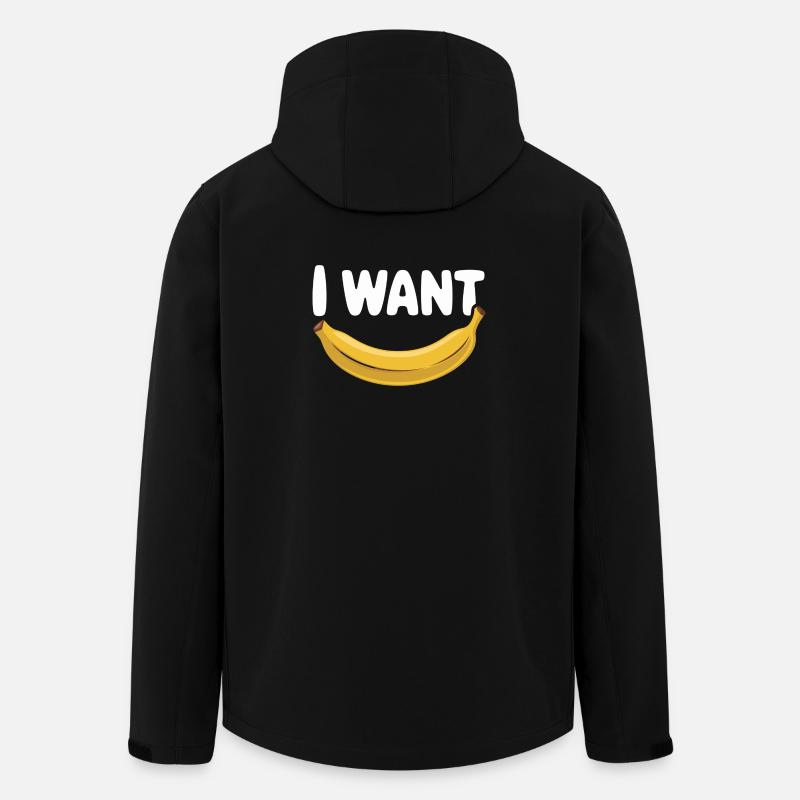 I Want Banana Funn - Men’s Recycled Softshell Jacket by Stanley/Stella - black