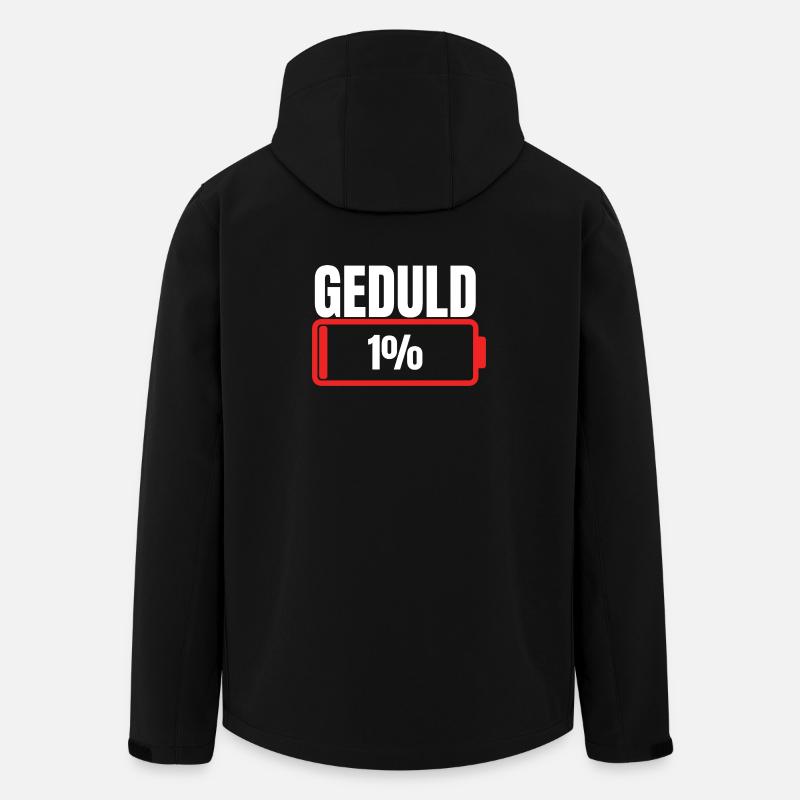 Geduld 1% Akku leer - Recycelte Männer Softshell-Jacke von Stanley/Stella - Schwarz