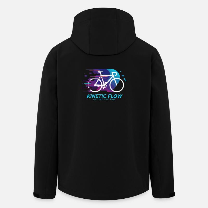 Kinetic Flow Bicycle Burst - Men’s Recycled Softshell Jacket by Stanley/Stella - black