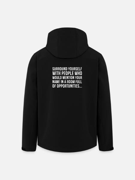surround yourself with people who would mention - Men’s Recycled Softshell Jacket by Stanley/Stella - black