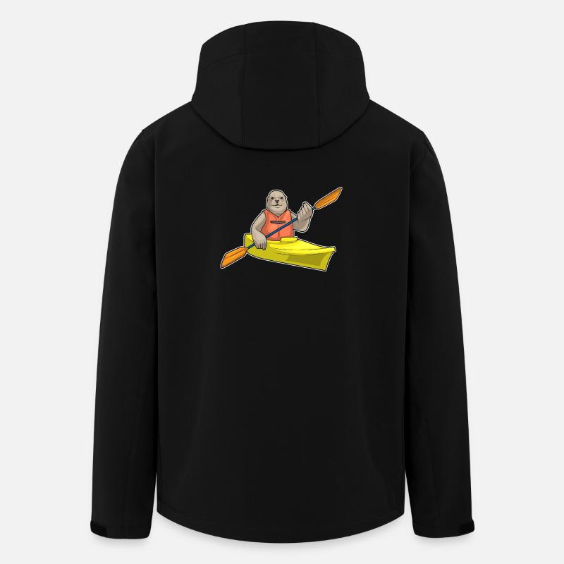 Seehund kleines Boot - Recycelte Männer Softshell-Jacke von Stanley/Stella - Schwarz