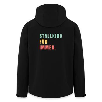 Stable child forever - Men’s Recycled Softshell Jacket by Stanley/Stella - black - Back - AI Model Male 185 light (185cm)
