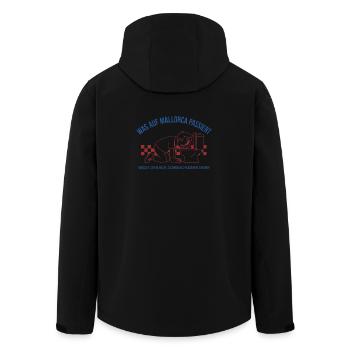 Was auf Mallorca passiert weiß keiner WC Humor - Recycelte Männer Softshell-Jacke von Stanley/Stella - Schwarz - Hinten - AI Model Male 185 light (185cm)