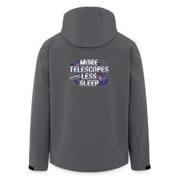 Astronom Galaxy Outerspace Universe Astronomie - Recycelte Männer Softshell-Jacke von Stanley/Stella - Schwarz - Hinten - AI Model Male 185 light (185cm)
