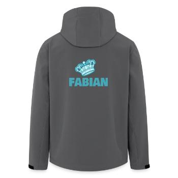 Fabian - Recycelte Männer Softshell-Jacke von Stanley/Stella - Schwarz - Hinten - AI Model Male 185 light (185cm)
