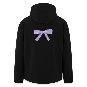 Lavendel Schleifenband - Recycelte Männer Softshell-Jacke von Stanley/Stella - Schwarz - Hinten - AI Model Male 185 light (185cm)