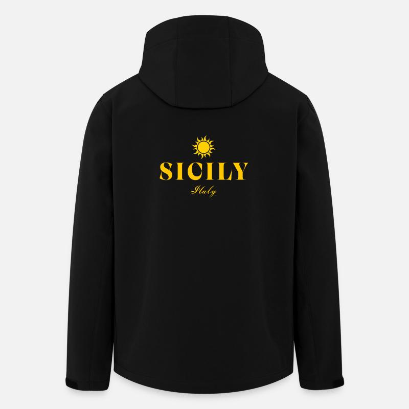 Sizilien Italien Sonne - Recycelte Männer Softshell-Jacke von Stanley/Stella - Schwarz