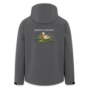 Quiet Duck près de la ferme Garden Pond Cottagecore - Veste softshell homme en polyester recyclé Stanley/Stella - noir - Dos - AI Model Male 185 light (185cm)