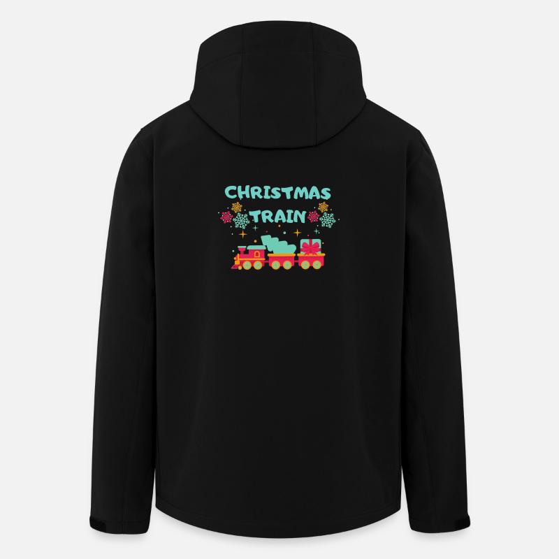 Christmas Train - Men’s Recycled Softshell Jacket by Stanley/Stella - black